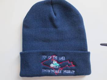 Knit hat with rolled brim, Museum logo