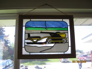 Hus Ski Stained Glass