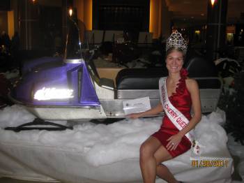 Cherry Festival Queen with the Museum Viking