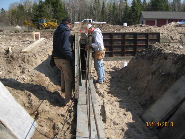 Setting the wall forms