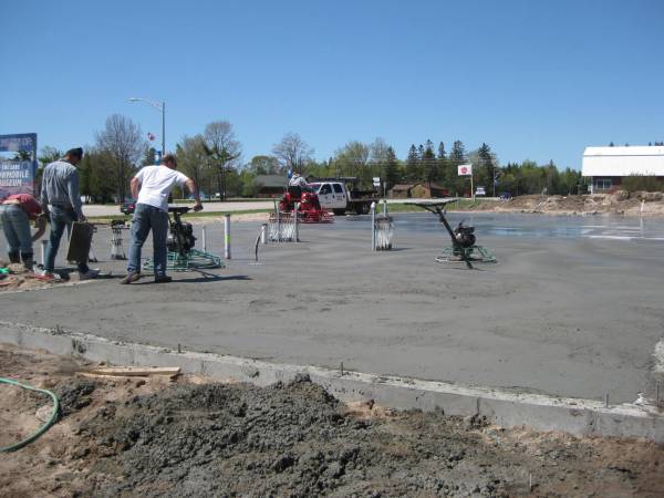 Finishing the concrete